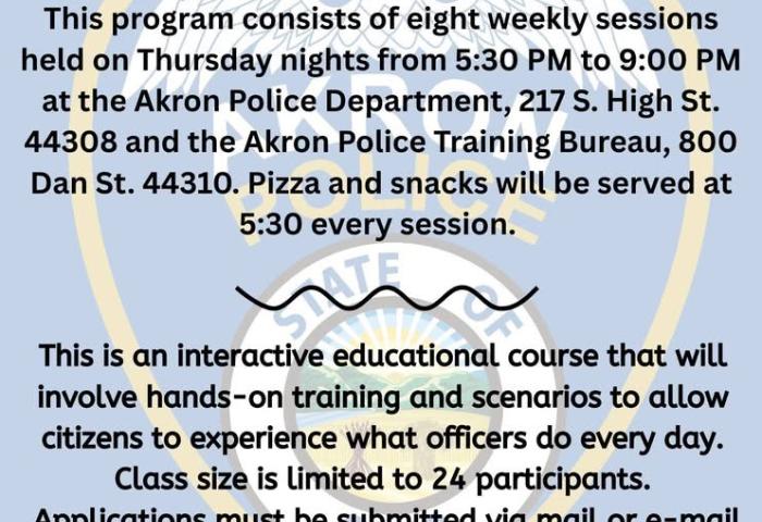 AKRON police Citizens Police Academy 