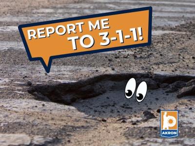 Akron311 potholes
