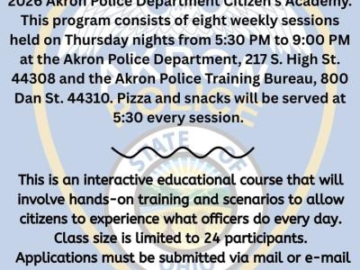 AKRON police Citizens Police Academy 