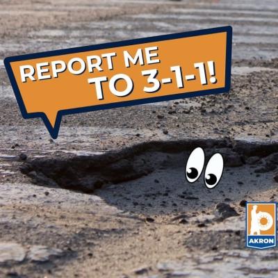 Akron311 potholes