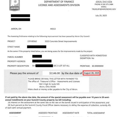 Assessment letter