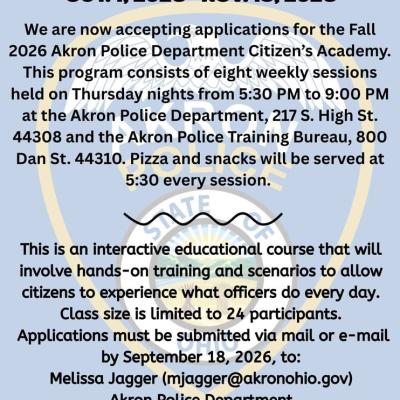 AKRON police Citizens Police Academy 